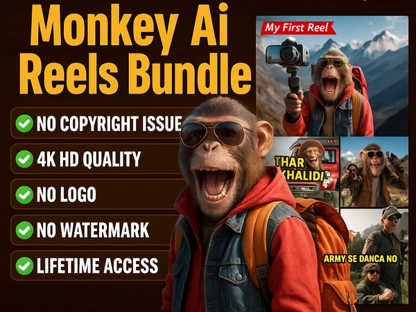 500+ Viral AI Monkey Short Videos for Instagram, YouTube Shorts & Facebook | Ready-to-Post Funny & Trending Content Pack