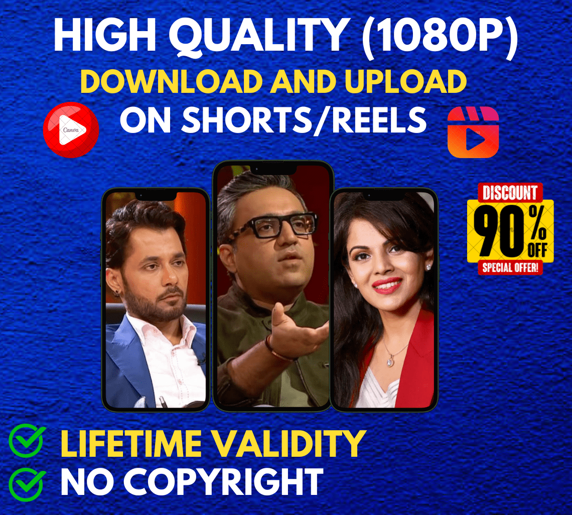 Ultimate 500+ Shark Tank India Viral Short Videos Pack for Content Creators, Influencers & Digital Marketing