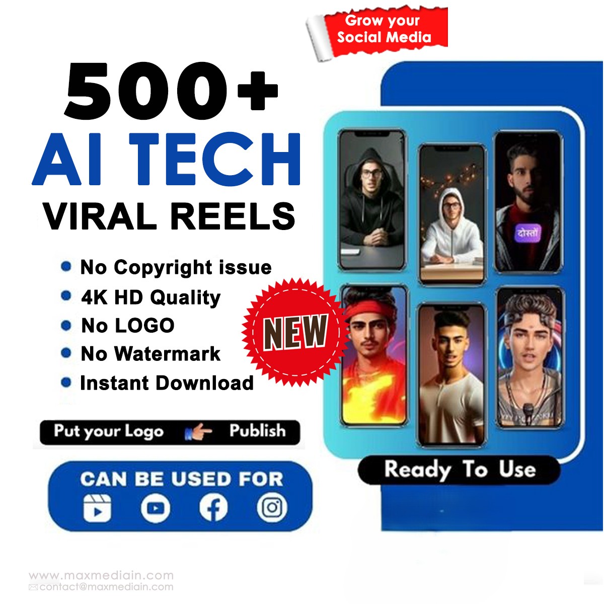 Premium 500+ Artificial Intelligence Tech Video Assets for Viral Social Media Content & Online Marketing