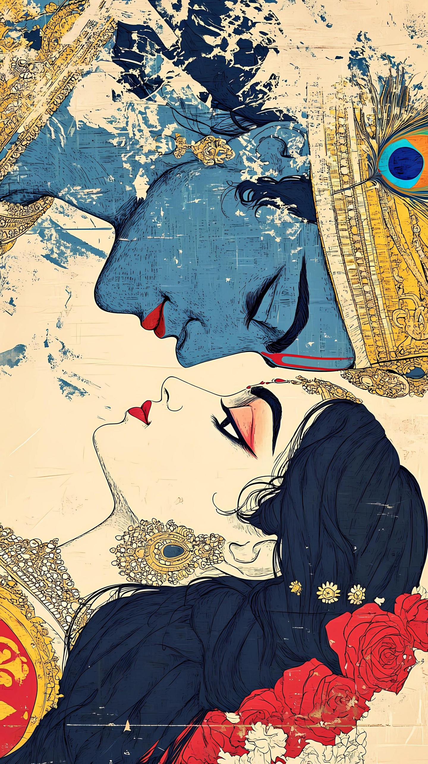 Radhe Krishna Mobile 6405 - Mobile Radhe Krishna Wallpaper