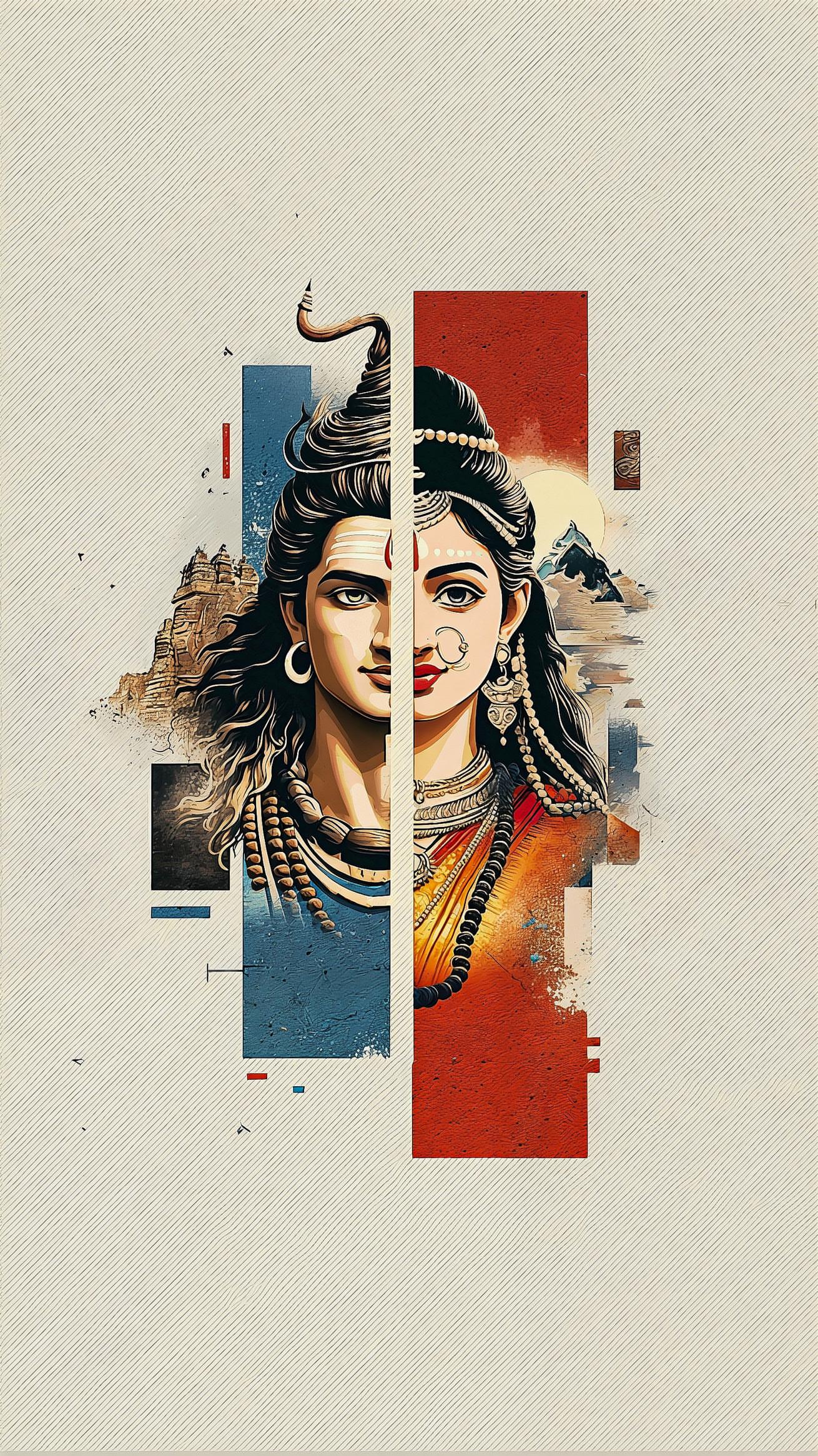 Shiv Shakti Mobile 5331 - Mobile Shiv Shakti Wallpaper